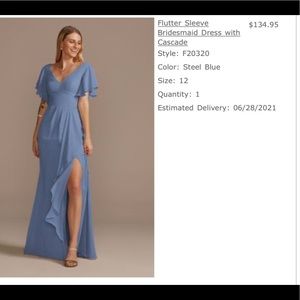 Steel Blue Bridesmaid dress, unworn!